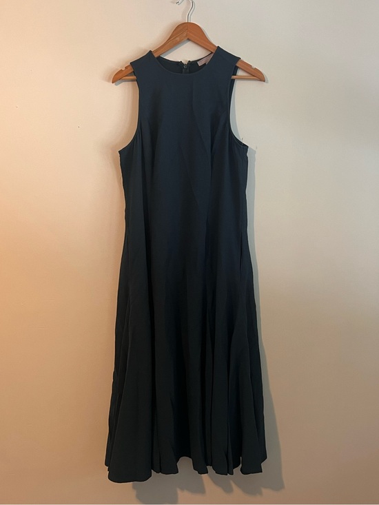 Chelsea28 Dresses & Skirts - Sleeveless High Neck Crinkle Teal A-Line Women's Dress